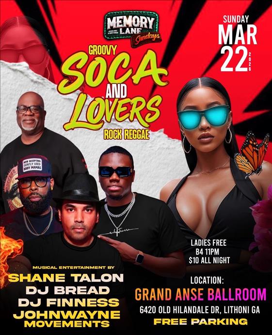 GROOVY SOCA & LOVERS ROCK REGGAE 