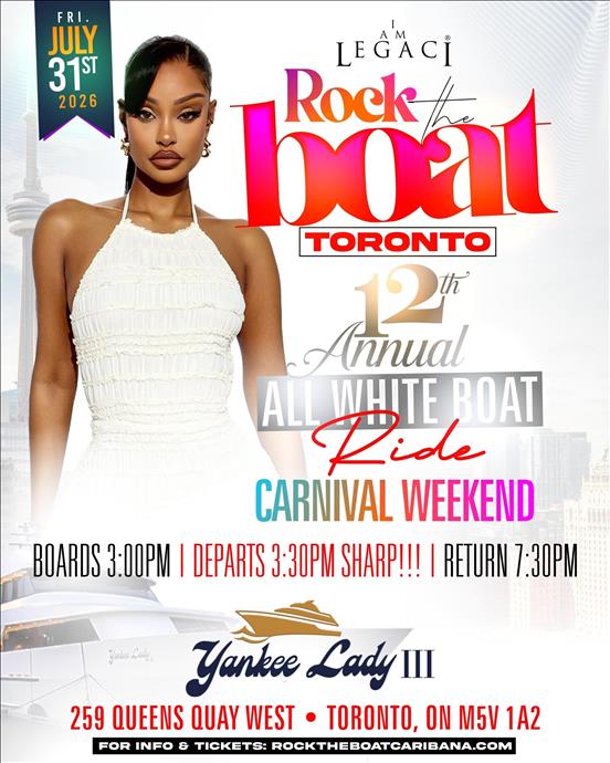 Rock The Boat: Toronto Carnival All White Yacht Party 2026